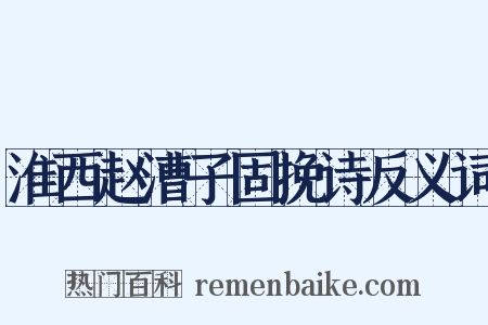 淮西赵漕子固挽诗反义词是什么意思的图片
